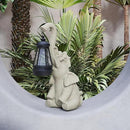 Solar Powered Outdoor Figurine Lights, 10 Inch Waterproof Animal Elephant Statue Light, Suitable for Decorations for Patio, Balcony, Lawn, Courtyard, Etc. (Trunk) by GreenHaven Gardens