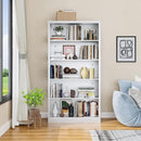 66" Tall Metal Bookcase, 5 Shelf White Bookcase with Adjustable Shelves, Large Bookshelves and Bookcases, Modern Book Shelf Storage Organizer for Living Room, Home Office, Library by CozyNest Decor
