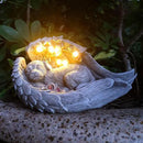 Solar Dog Garden Statues Outdoor Décor- Dog Figurines Solar LED Light Lawn Ornaments - Yard Decorations for Patio, Balcony, Backyard -Unique Birthday House Warming Gifts for Mom by CozyNest Decor