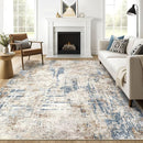 8x10 Area Rugs Washable Rug: Large Abstract Modern Soft Stain Resistant Indoor Floor Non Slip Accent Carpet for Living Room Bedroom Nursery Playroom Office Dining Room Dorm Home House Decor- Tan by TinyTreasures Baby Boutique