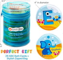 Floating Animals & Alphabet Flash Cards for Bathtub - Preschool Learning Toddler Flash Cards - Educational Bath Toys for 18 Months+ (Set of 26) by TinyTreasures Baby Boutique