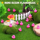 200PCS Mini Resin Animals Cute Rose Pink Tiny Flamingo Ducks, Miniature Figures to Hide, Small Animal Toys Accessories Bulk for Topper Garden Dollhouse Landscape Aquarium Ornaments DIY Crafts & Decor by GreenHaven Gardens