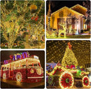 KNONEW 600ft 1500 LED Christmas String Lights Outdoor Green Wire 8 Modes & Timer Fairy Light Plug in Waterproof Patio Lights for Xmas Yard Tree Wedding Party Holiday Decorations (Warm White) by GreenHaven Gardens