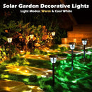 LeiDrail Solar Lights Outdoor Pathway, 6 Pack LED Glass Metal Solar Garden Lights with 2 Modes, Garden Decor for Yard Patio Landscape Walkway by CozyNest Decor