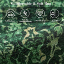 Deerly Dark Green Area Rugs 10x12 for Living Room Soft Non-Slip, Large Bedroom Rug Vintage Dining Room Rug Tribal Farmhouse Carpet for Dining Room Office Green by TinyTreasures Baby Boutique