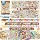 DIY 3D Sticker Scenes, 20 Sets (1500+) Cute Cartoon Stickers. Sticker Therapy. Create Your Own Mini Worlds. Perfect for Party Favors, Birthday Gifts for Adults & Kids by TinyTreasures Baby Boutique