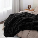 Bedsure GentleSoft Fluffy Black Throw Blanket Gifts for Men, Black Decor Soft Cozy Fuzzy Plush Minky Thick Warm Sherpa Fleece Faux Fur Throws for Couch Bed, Furry Blanket Gifts for Mom Dad, 50x60 by CozyNest Decor