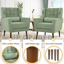 Modern Accent Chair, Upholstered Armchair with Pillow, Teddy Single Sofa Chair with Lounge Seat and Wood Legs Accent Chair for Living Room Bedroom Small Spaces by CozyNest Decor