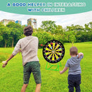 Large Dart Board for Kids, Kids Double-Sided Dart Board with Sticky Balls and Darts, Indoor/Outdoor Sport Fun Party Play Game Toys, Gifts for 3 4 5 6 7 8 9 10 11 12 Year Old Boys Girls by TinyTreasures Baby Boutique