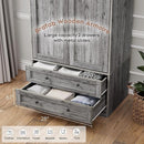 Brafab Armoire Wardrobe Closet with 2 Modern Doors, 71" Tall Freestanding Closet Wardrobe Cabinet with Drawers and Hanging Rail, Light Wooden Storage Cabinet with Shelve for Bedroom (Grey, 2 Doors) by CozyNest Decor