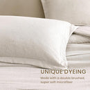 Monbix Full Size Comforter Set, Oatmeal Bedding Comforter for Full Size Bed Set Reversible, Bedding Sets Full 7 Pieces, Cationic Dyeing Bed in a Bag with Comforter, Sheets, Pillowcases & Shams by CozyNest Decor