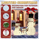 4FT Pop-Up Snowman Family, Pre-Lit Holiday Decoration Sign with 270 LED Lights, Customized Placement Holiday Display for Indoor, Outdoor by CozyNest Decor