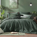 Monbix King Size Comforter Set, Deep Forest King Size Bedding Set Reversible, King Comforter Set 7 Pieces, Cationic Dyeing Bed in a Bag with Comforter, Sheets, Pillowcases & Shams by CozyNest Decor