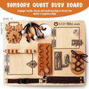10-in-1 Montessori Busy Board for Toddlers - Safe, Durable Sensory Activity Board with Locks, Shoelaces & More - Perfect Educational Toy Built for Growth & Travel - Recommended for Ages 3 Years & Up by TinyTreasures Baby Boutique