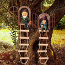 Thyle 4 Pieces Elf Out The Door Tree Hugger Garden Statue Gnome Resin Gnome Figurine Hanging Inappropriate Garden Gnomes Tree Gnome Decoration Tree Faces Decor Outdoor for Patio Lawn Ornament by GreenHaven Gardens
