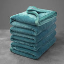 Mellowdy Extra Thick Hearty Plush Flannel Blanket (Deep Turquoise, 60x80) - 500GSM Twin Size Warm Blanket for Winter, Fall | Soft, Fluffy, Cuddly, Perfect for Bed, Oversized Throw for Couch, Sofa by CozyNest Decor