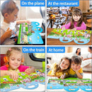 Reusable Sticker Books for Toddlers 1-3, Jelly Sticker Books for Kids 2-4, Vehicle Stickers for Kids by TinyTreasures Baby Boutique