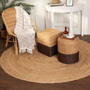 REDEARTH · Cube Pouf Foot Stool Ottoman - Jute Braided Pouffe Poof Accent Sitting Footrest for The Living Room, Bedroom, Nursery, Patio, Lounge & Other Rooms (14.5”x14.5”x16”; Natural Acorn) by CozyNest Decor
