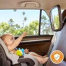 Munchkin Baby Car Mirror for Rear Facing Car Seats, Pivot 360 Baby in-Sight Adjustable Auto Mirror, Black, 2 Pack by TinyTreasures Baby Boutique