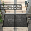 Yimobra Door Mat Indoor Outdoor Entrance, Non Slip Welcome Front Doormats, Heavy Duty Rubber Backing, Stain and Fade Resistant, Low Profile, Easy Clean Patio Garage Floor Mats, 47 x 32, Grey by CozyNest Decor