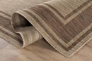 Beverly Rug Outdoor Rug 6x9 Modern Bordered Area Rugs for Indoor and Outdoor Patio Deck Porch Garden Waterproof Weather Sun Resistant Washable Outside Carpet (6 x 9 Jute) by GreenHaven Gardens