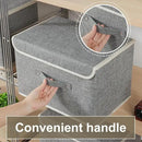 Fabric Storage Bins Cube Organizers with Flip-Top Lid and Handles,Storage Boxes for Organizing Home,Office,and Closet,Grey,3 Pack 15 x 9.8 x 9.8 in by CozyNest Decor