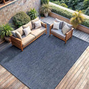 CAMILSON Outdoor Rug 8x10 Modern Area Rugs for Indoor and Outdoor Patios and Porches - Waterproof, Washable, Non-Shedding, Easy-to-Clean Outside Carpet (8 x 10, Solid - Navy Blue) by CozyNest Decor