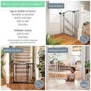 Ingenuity Multi-Use Decorative Extra Tall Walk-Thru Baby Gate, Fits Openings 28.5-48 Inch (Pack of 1), Black Metal, for Doorways and Stairways, 36' Tall Baby and Pet Gate, Black, One Size by TinyTreasures Baby Boutique