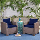 Outdoor Cushions for Patio Furniture, Waterproof Outdoor Chair Cushion w/Fade-Resistant, Removable & Machine-Washable Cover, 22x22 Inch, Deep Seat Sofa/Couch Pad Replacement – Set of 2, Navy Blue by GreenHaven Gardens