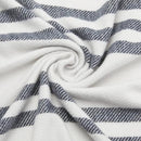 Amazon Basics Room Décor Throw Blanket, Lightweight and Cozy in Recycled Polyester, Light Grey With Blue Stripes, 50"x 60" by CozyNest Decor