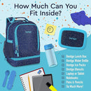 Bentgo Kids 2-in-1 Backpack & Insulated Lunch Bag - Confetti Designed 16” Backpack for School & Travel -, Durable, Water Resistant, Padded, & Large Compartments (Confetti Edition - Abyss Blue) by TinyTreasures Baby Boutique