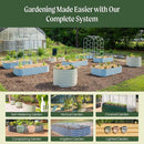 Vego garden 32" Extra Tall Raised Garden Bed Kits, 9 in 1 Modular Raised Planter Box for Vegetables Flowers Fruits Oval Metal Raised Garden Bed- Olive Green