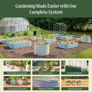 Vego garden Raised Garden Bed Kits, 17" Tall 9 in 1 8ft X 2ft Metal Raised Planter Bed for Vegetables Flowers Ground Planter Box, Sunlit Oak by GreenHaven Gardens