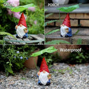 Garden Gnome Statue Decoration with Leaf Umbrella, 7.5” Figurine Ornament for Indoor Outdoor Home Patio Yard Lawn, for Gnome Lovers & Garden Enthusiasts，Mom，Women by CozyNest Decor
