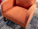 Dolonm Rocking Chair Mid-Century Modern Nursery Rocking Armchair Upholstered Tall Back Accent Glider Rocker for Living Room (Orange) by TinyTreasures Baby Boutique