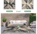 GENIMO Outdoor Rug 8' x 10' Waterproof for Patios Clearance, Reversible Outdoor Plastic Straw Camping Rug Carpet, Large Area Rugs Mats for RV, Camper, Deck, Balcony, Porch, Beach, Picnic, Black&Beige by CozyNest Decor