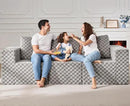 Modular Sectional Sofa 3-Seater Modular Couch with Deep Seat Memory Foam Cloud Chair with Pillows Oversized Sectional Sofa for Living Room Bedroom (Plush Grey, 3-Seater) by CozyNest Decor