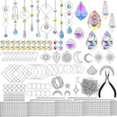 H&D HYALINE & DORA DIY Crystal Suncatcher Assembly Craft Kits for Adults 215pcs Rainbow Prisms Beads Pendant Crystal Window Sun Catchers Hanging Ornament Indoor Outdoor Decor, Silver by GreenHaven Gardens
