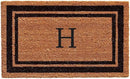 Calloway Mills 152963672H Black Border 36" x 72" Monogram Doormat Letter (H) by CozyNest Decor