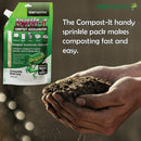 Compost-It Compost Accelerator/Starter 100g Spout Pack for All Composting Systems, (100% Natural Concentrate) by GreenHaven Gardens
