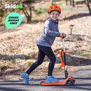 SKIDEE Kick Scooters for Kids Ages 3-5, Adjustable Height Foldable Scooter with Removable Seat, 3 LED Light Wheels, Rear Brake, Wide Standing Board, Suitable Up to 12 Year Old Boys/Girls by TinyTreasures Baby Boutique