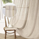 MYSKY HOME Curtains for Kitchen Windows, Sheer Curtains 63 Inch Length for Girls Bedroom Boho Linen Look Textured Fabric Soft Touch Light Filtering, 50" Wide, Light Oatmeal, Set of 2 by CozyNest Decor