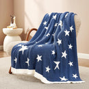Snuggle Sac American Star Patriotic Throw Blanket Blue, July 4th Blanket Ultra Soft Cozy Throw Blanket for Couch,Sofa, Bed, Living Room, Blue,50x60 inches by TinyTreasures Baby Boutique