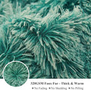 XeGe Luxury Fluffy Throw Blanket, Emerald Green Soft 50x60 Faux Fur Blanket Throw, Shaggy Plush Decorative Couch Blanket, Cute Furry Throw Fuzzy Blanket for Sofa Bed, Ombre Emerald Green by CozyNest Decor