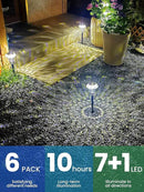 SOLPEX Solar Pathway Lights Garden Decor for Yard, Garden Lights Solar Powered Waterproof Landscape Lighting, Solar Outdoor Lights Porch Decor for Path Walkway Driveway (6 Pack Cold White) by GreenHaven Gardens