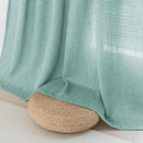 MYSKY HOME Semi Sheer Curtains for Sliding Door 95 Inches Long 2 Panels, Farmhouse Ceiling Curtains Living Room Light Filtering Back Tab Elegant Style Soft Fabric, 50" x 95", Turquoise, 2 Piece by CozyNest Decor