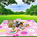 Extra Large Picnic Blanket Waterproof,80"x 80"Foldable Machine Washable Beach Blankets,Outdoor Blanket for 6-8 Adults, Picnic Mat Suitable for Indoor Crawling,Park Beach,Camping,Hiking, Travel(Pink) by TinyTreasures Baby Boutique