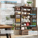 72" Farmhouse Kitchen Pantry Cabinet With Drawer, Tall Storage With 2 Barn Doors and Shelves, Versatile Large Rustic for Dining Room, Bathroom, Living Room, Rustic Brown by CozyNest Decor