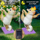 Solar Light Garden Statue Squirrel Figurine, Resin Squirrel Doing Yoga with Lighted Butterfly, Waterproof Spring Outdoor Ornaments for Garden, Front Door, Patio Decor & Gifts for Mother's Day by CozyNest Decor