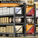 71” W Storage Shelves Heavy Duty, 5000LBS Metal Garage Shelving Units, 4 Tier Storage rack shelf, Steel Industrial Shelving , Adjustable Standing Shelf for Basement/Warehouse 71"W x 24"D x 70"H, Black by GreenHaven Gardens
